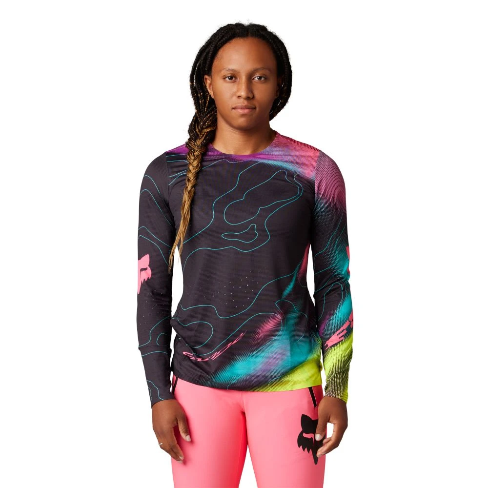 Fox Racing Fox Womens Flexair Ls Jersey Lunar - Image 2